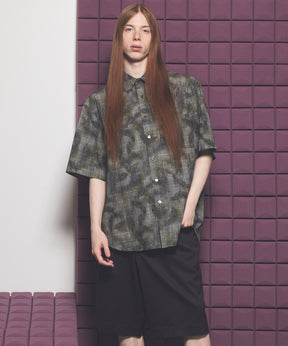 [Italian Dead Stock Fabric] Prime-Over Regular Collar Short Sleeve Shirt