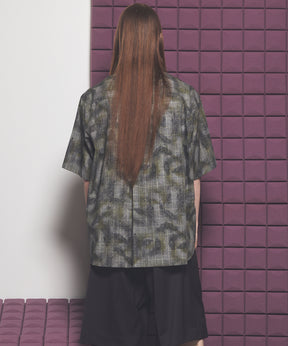 [Italian Dead Stock Fabric] Prime-Over Regular Collar Short Sleeve Shirt