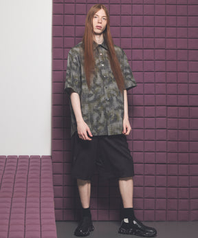 [Italian Dead Stock Fabric] Prime-Over Regular Collar Short Sleeve Shirt