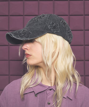 【PRE-ORDER】Fade Motif Damaged Flower Pattern 6P Cap