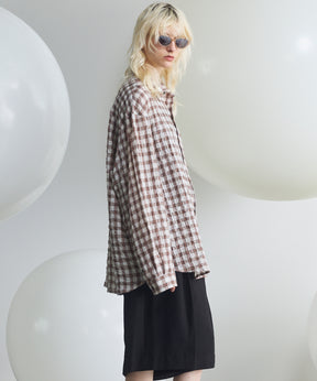 [Italian Dead Stock Fabric] Prime-Over Regular Collar Long Sleeve Shirt