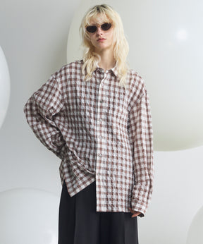 [Italian Dead Stock Fabric] Prime-Over Regular Collar Long Sleeve Shirt
