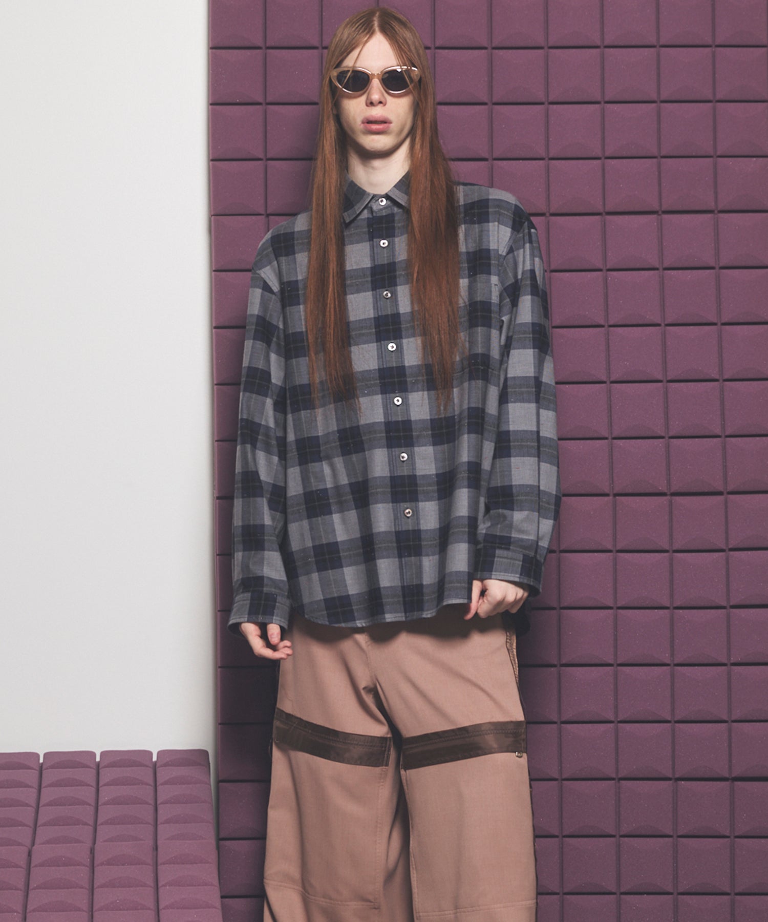 [Italian Dead Stock Fabric] Prime-Over Regular Collar Long Sleeve Shirt