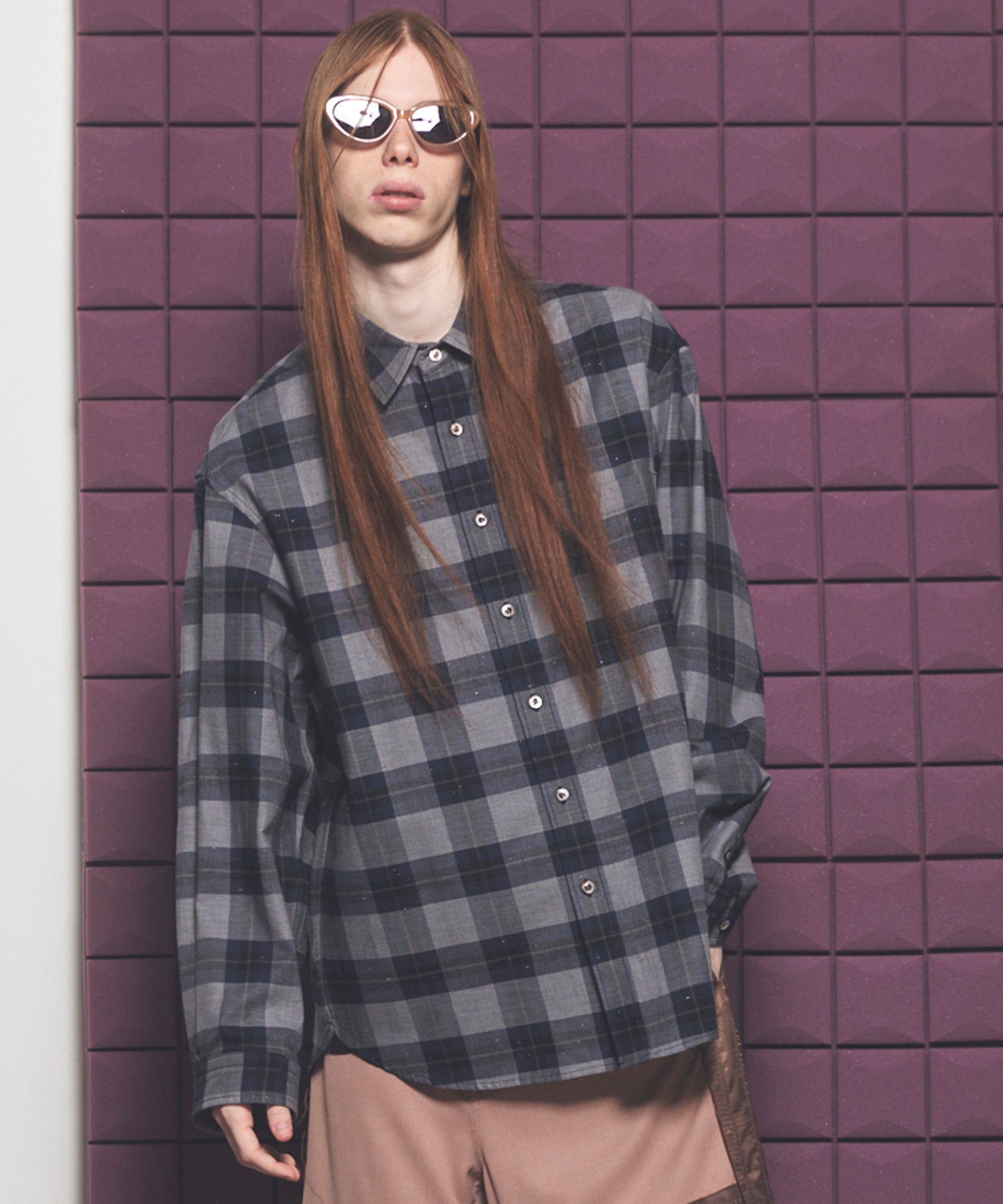 [Italian Dead Stock Fabric] Prime-Over Regular Collar Long Sleeve Shirt