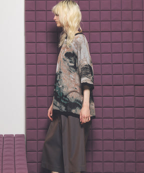 Cotton Bulky Acrylic Blend Prime-Over Gradation Dyeing Knit