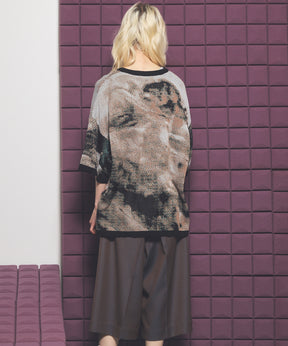 Cotton Bulky Acrylic Blend Prime-Over Gradation Dyeing Knit