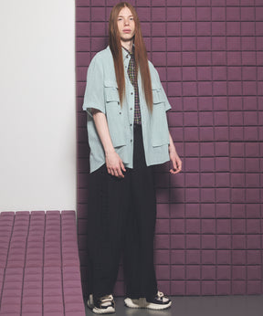 [26SS PRE-ORDER] Linen Mix Slab Side Big Pocket Prime-Wide Pants