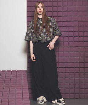 [26SS PRE-ORDER] Linen Mix Slab Side Big Pocket Prime-Wide Pants