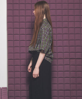 [Italian Dead Stock Fabric] Prime-Over Regular Collar Short Sleeve Shirt