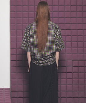 [Italian Dead Stock Fabric] Prime-Over Regular Collar Short Sleeve Shirt