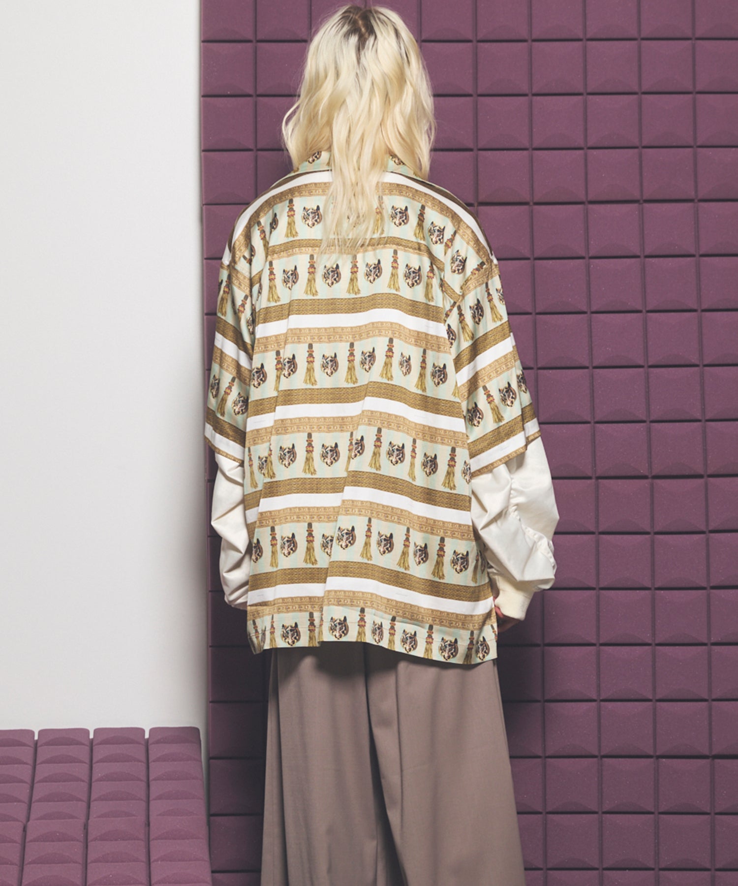 Italian Dead Stock Fabric】Prime-Over Open Collar Various Patterns Sho