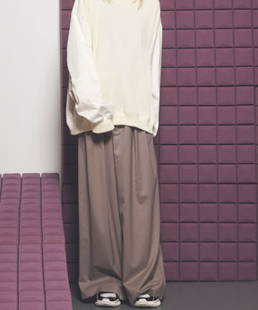 NISHIKAWA KEORI Wool Mix Gabardine Prime Wide Pants