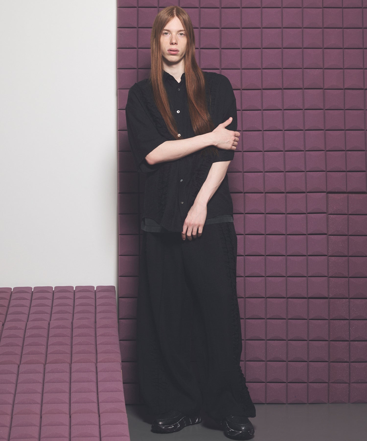 [26SS PRE-ORDER] Linen Mix Slab Side Big Pocket Prime-Wide Pants