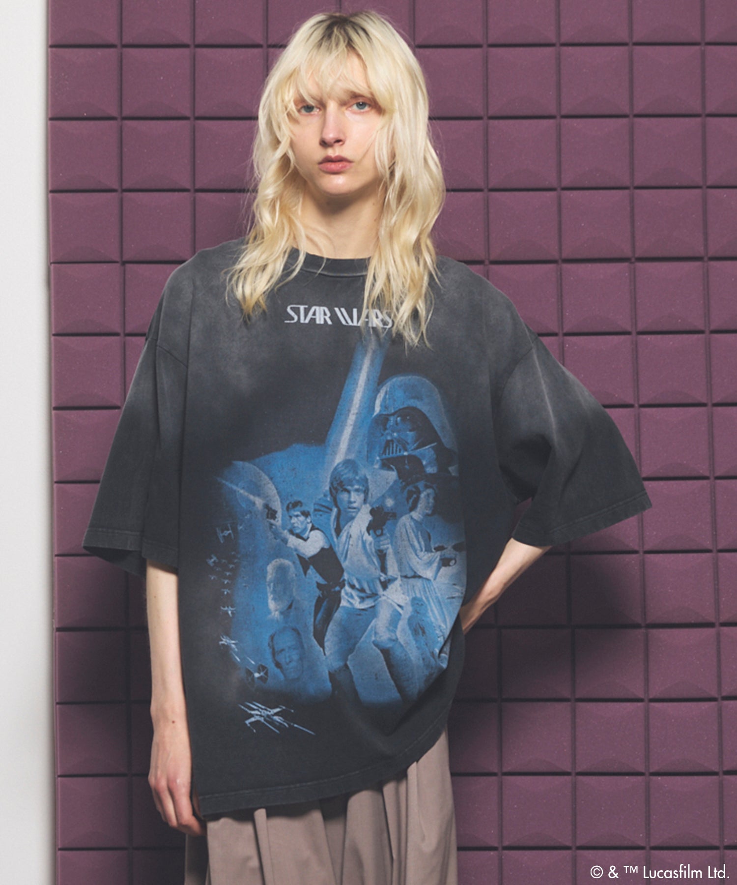 【PRE-ORDER】【MOVIE SERIES】「STAR WARS」Graphic Print Prime-Over Crew Neck T-Shirt