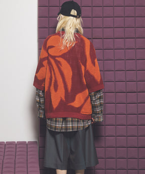 Cotton Bulky Acrylic Blend Prime-Over Gradation Dyeing Knit