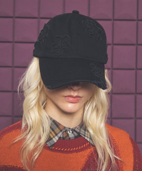 【PRE-ORDER】Motif Damaged Flower Pattern 6P Cap