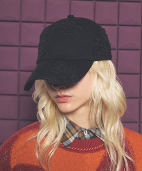 【PRE-ORDER】Motif Damaged Flower Pattern 6P Cap