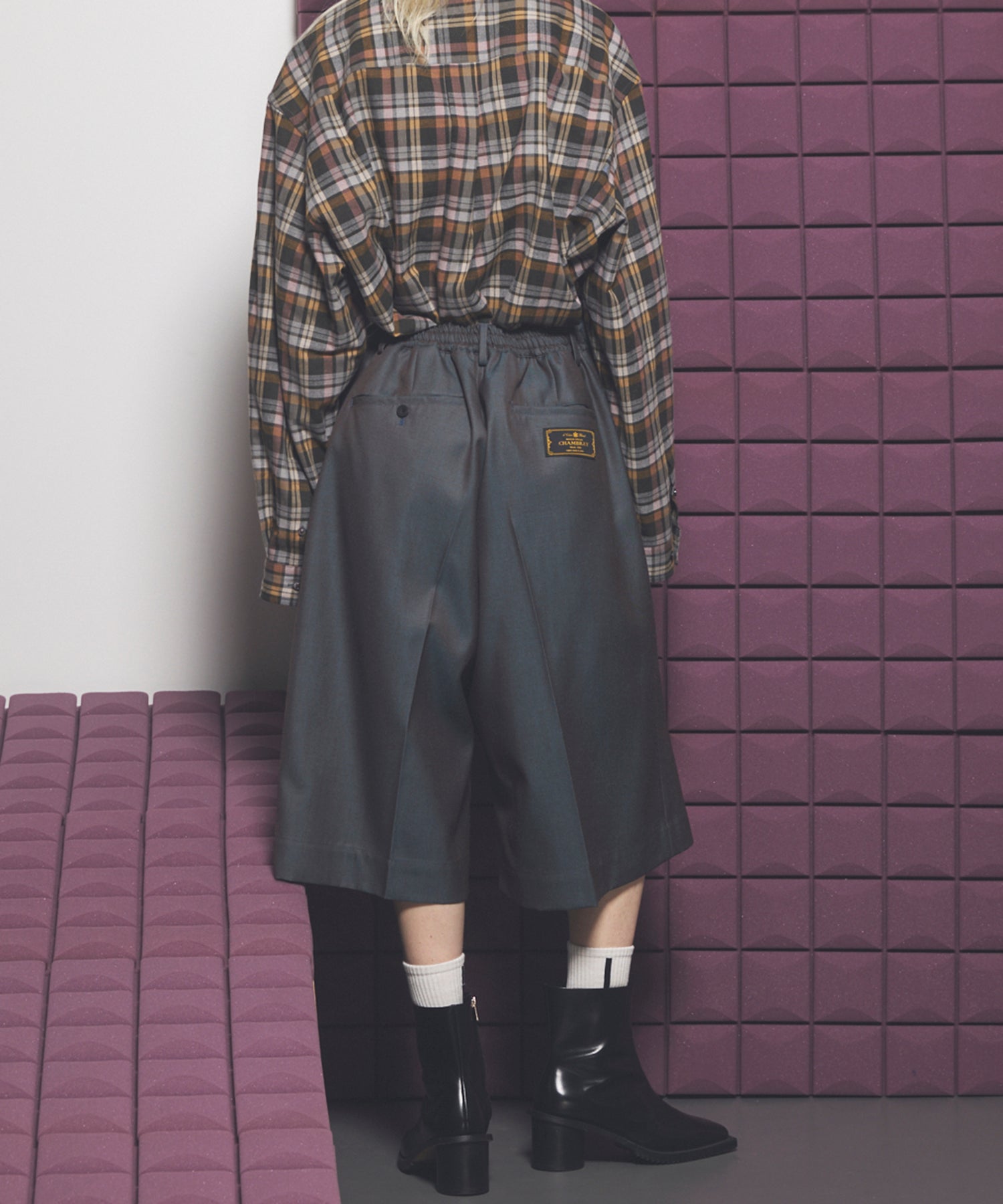 パンツ MAISON SPECIAL Wool Wide Shorts Wool Mix Stretch Prime-Wide Shorts