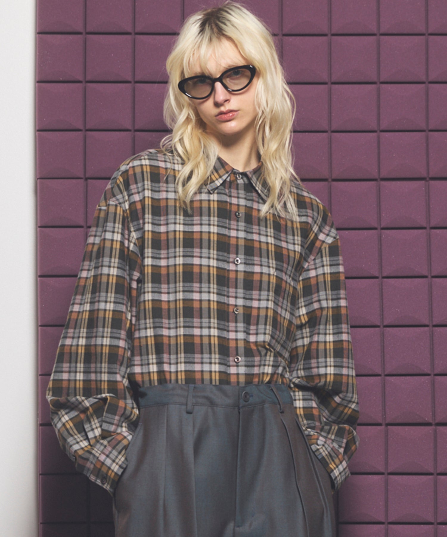 [Italian Dead Stock Fabric] Prime-Over Regular Collar Long Sleeve Shirt