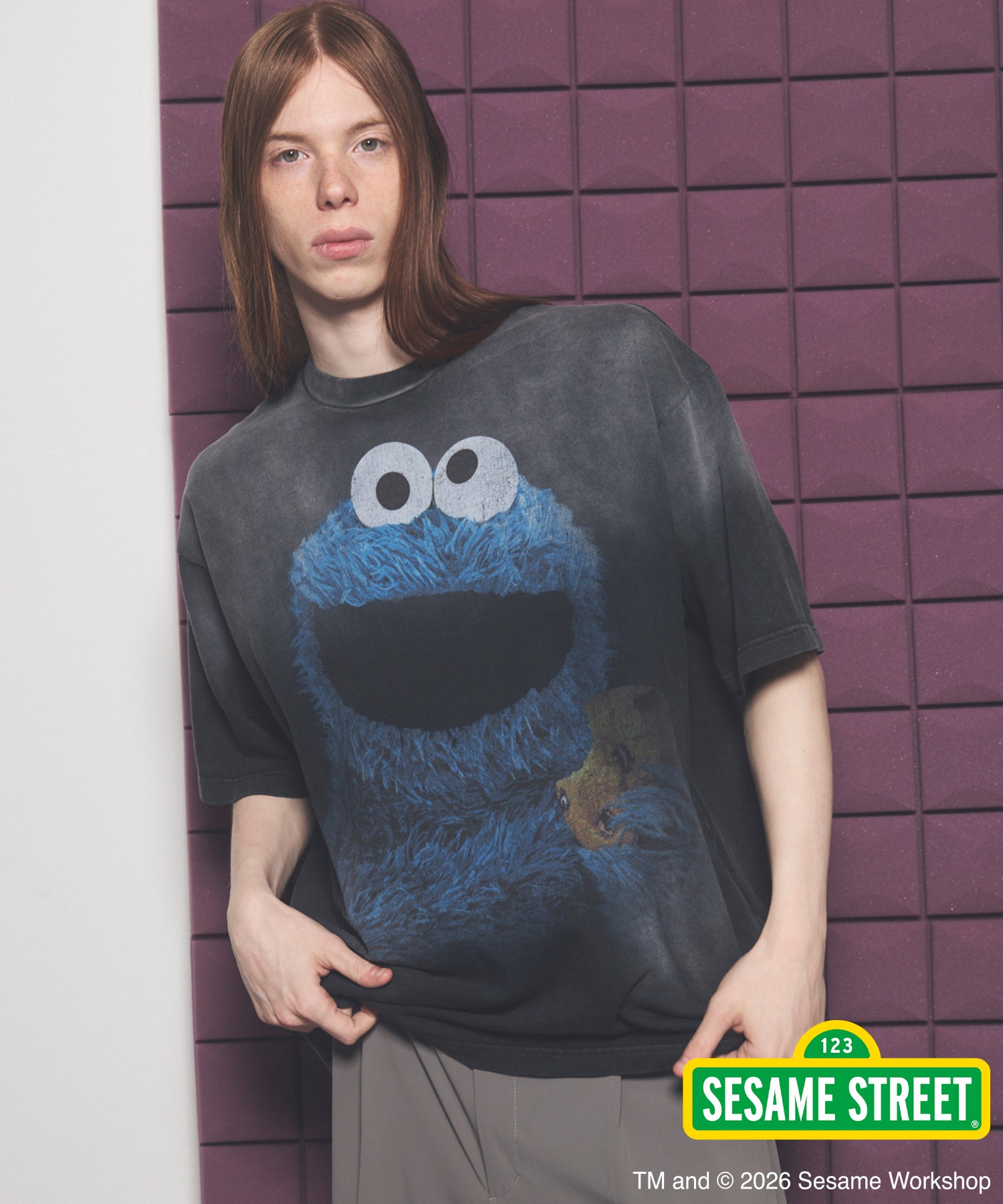 [电影系列]《SESAME STREET》 - Elmo - Prime-Over 圆领运动衫