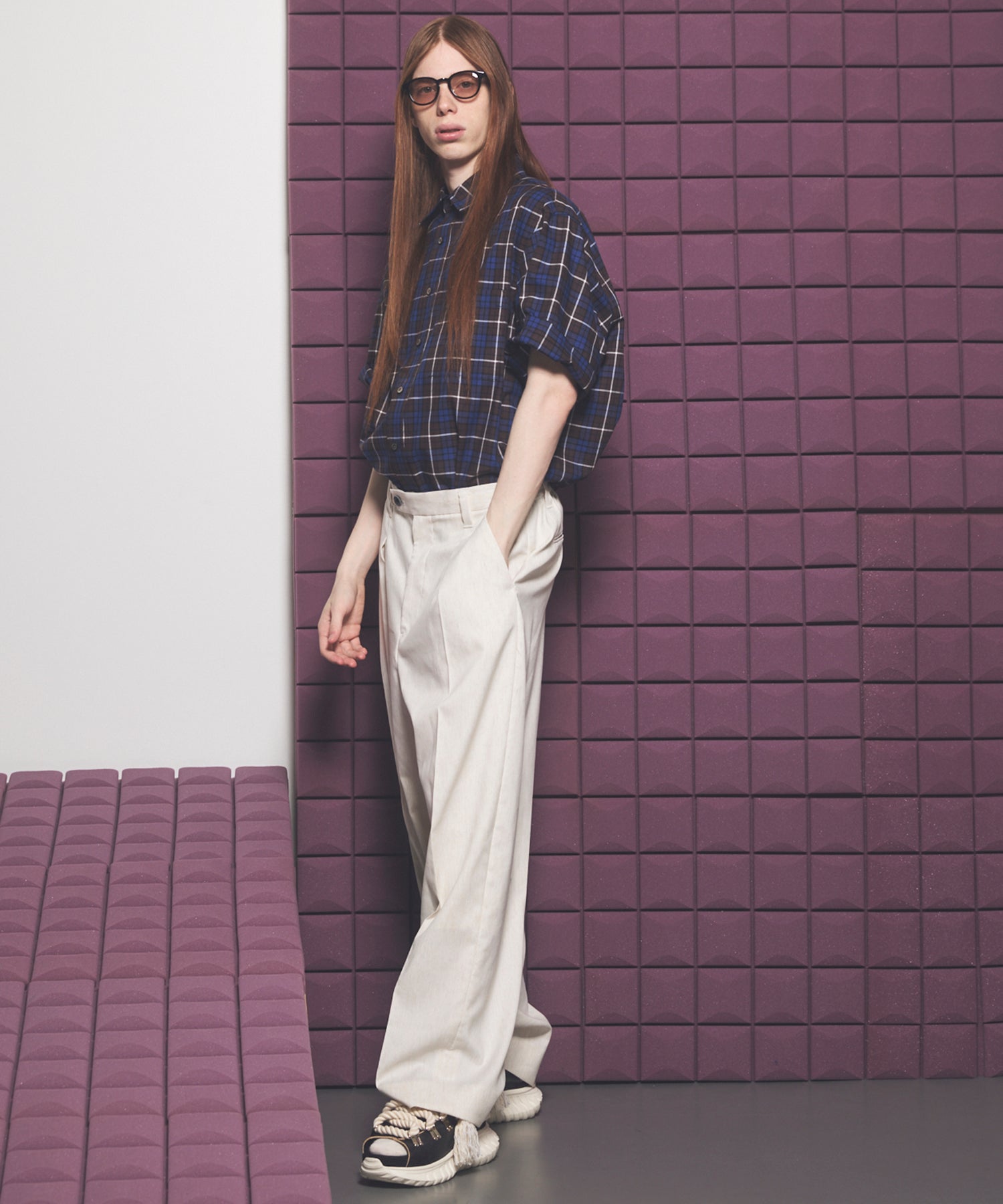 [Italian Dead Stock Fabric] Prime-Over Regular Collar Short Sleeve Shirt