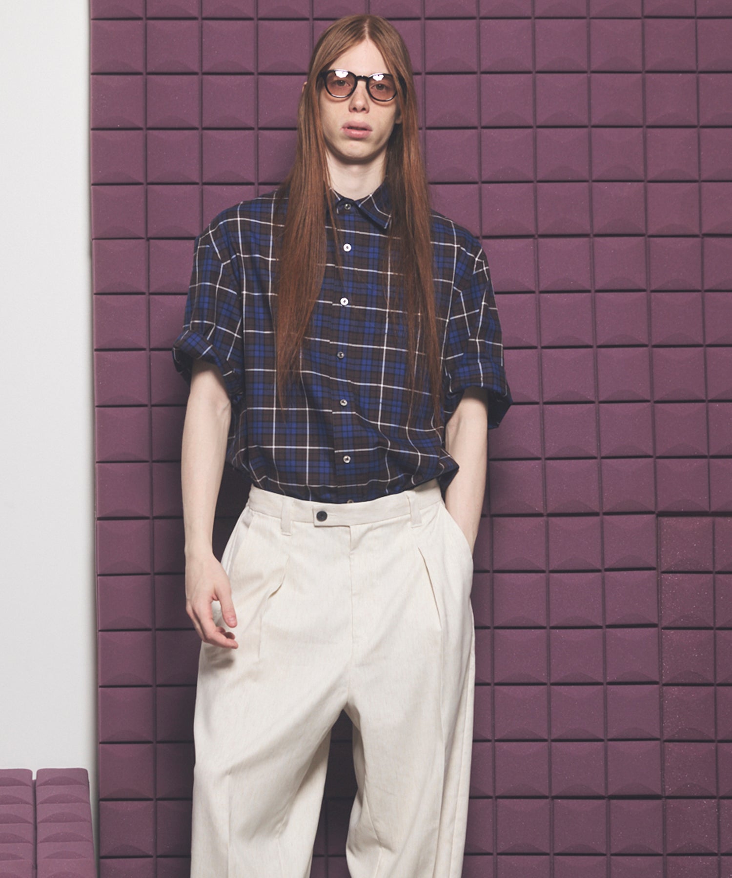 [Italian Dead Stock Fabric] Prime-Over Regular Collar Short Sleeve Shirt