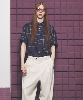 [Italian Dead Stock Fabric] Prime-Over Regular Collar Short Sleeve Shirt