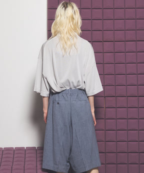 4 Colors Chambray Washable Wool Peaked Lapel Double Breasted Jacket