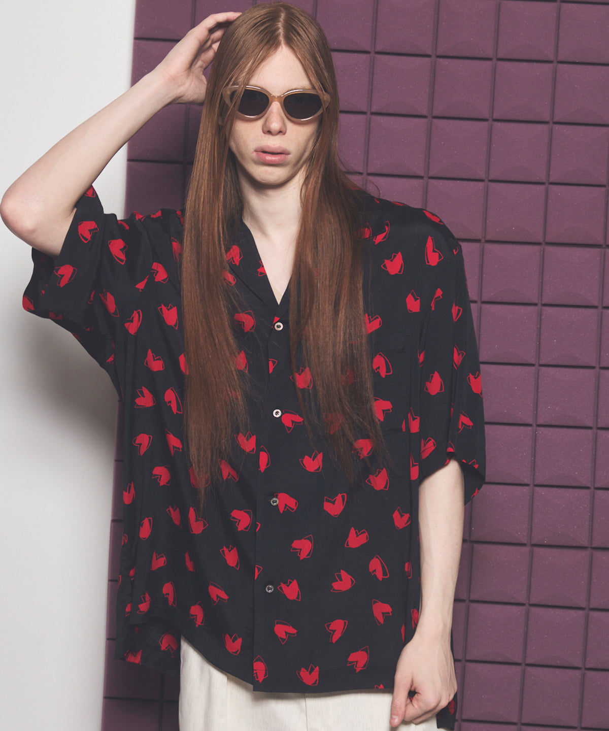 【26SS PRE-ORDER】【Italian Dead Stock Fabric】Prime-Over Open Collar Various Patterns Short Sleeve Shirt