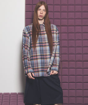 [Italian Dead Stock Fabric] Prime-Over Regular Collar Long Sleeve Shirt