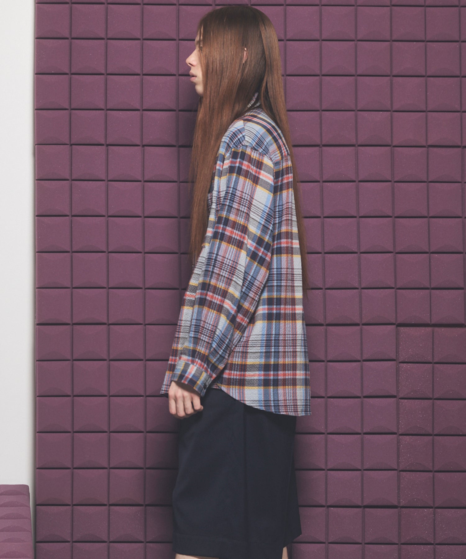 [Italian Dead Stock Fabric] Prime-Over Regular Collar Long Sleeve Shirt