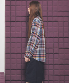 [Italian Dead Stock Fabric] Prime-Over Regular Collar Long Sleeve Shirt