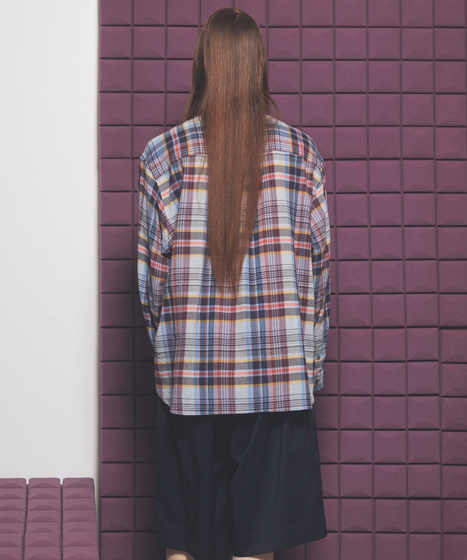 [Italian Dead Stock Fabric] Prime-Over Regular Collar Long Sleeve Shirt