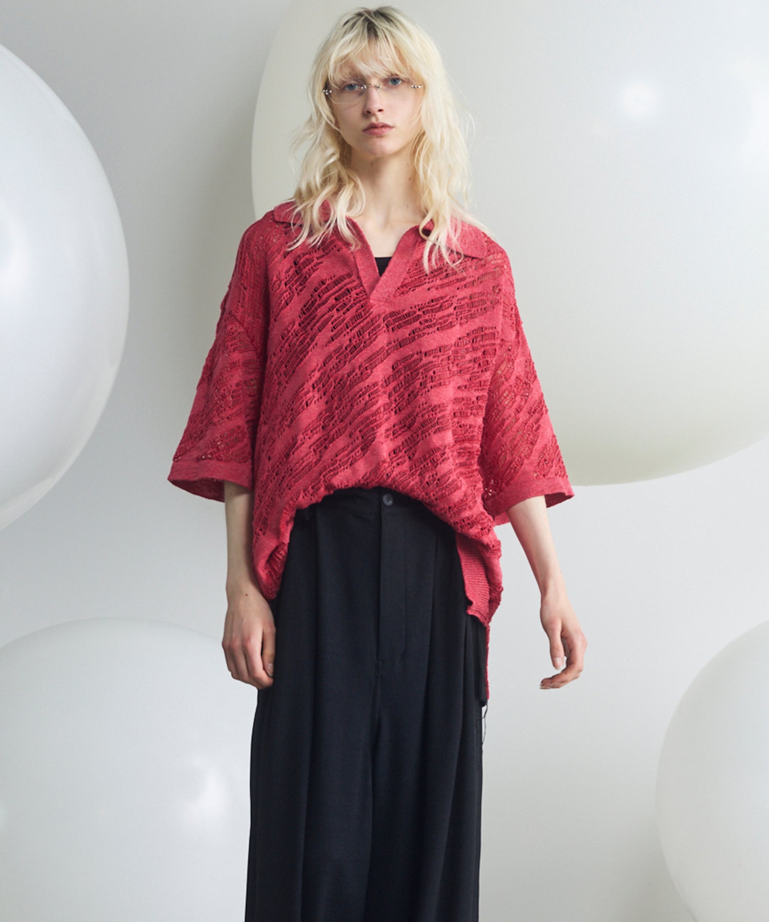 Cotton Bulky Acrylic Blend Prime-Over Gradation Dyeing Knit