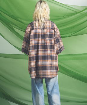 [Italian Dead Stock Fabric] Prime-Over Regular Collar Short Sleeve Shirt