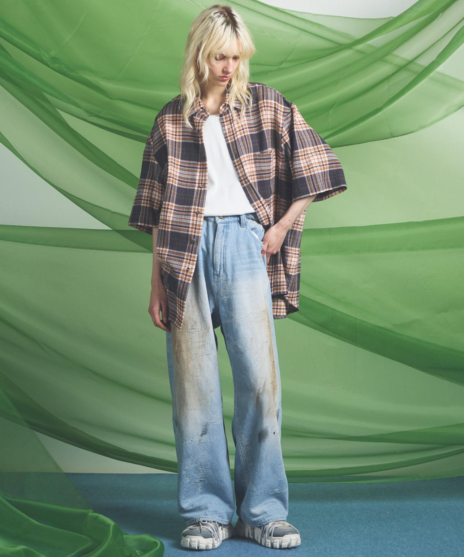 【26SS PRE-ORDER】Linen Mix Slab Side Big Pocket Prime-Wide Pants