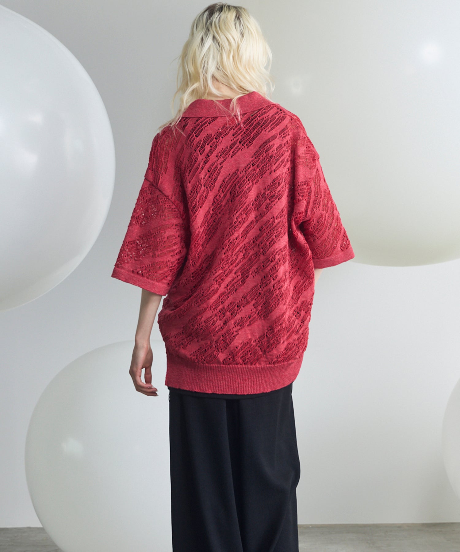 Cotton Bulky Acrylic Blend Prime-Over Gradation Dyeing Knit