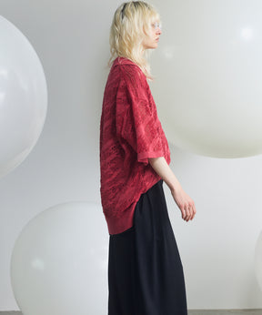 Cotton Bulky Acrylic Blend Prime-Over Gradation Dyeing Knit