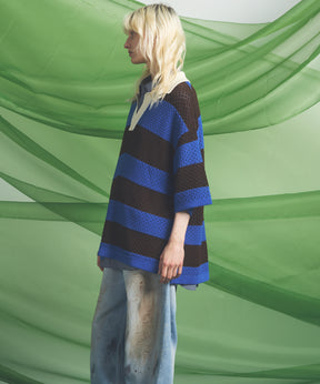 Cotton Bulky Acrylic Blend Prime-Over Gradation Dyeing Knit