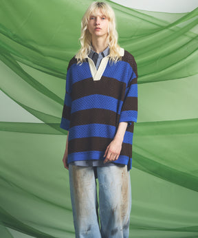 Cotton Bulky Acrylic Blend Prime-Over Gradation Dyeing Knit
