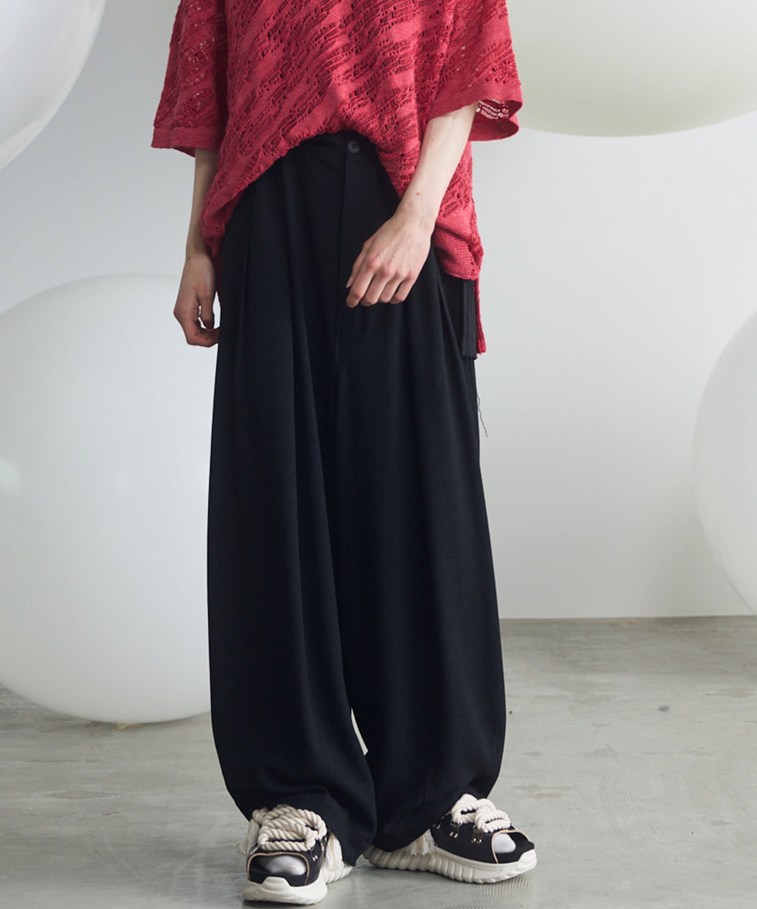 Dryamundsen Prime-Wide Three-tuck Balloon Pants