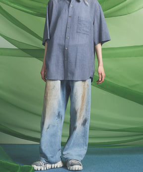 【26SS PRE-ORDER】Linen Mix Slab Side Big Pocket Prime-Wide Pants