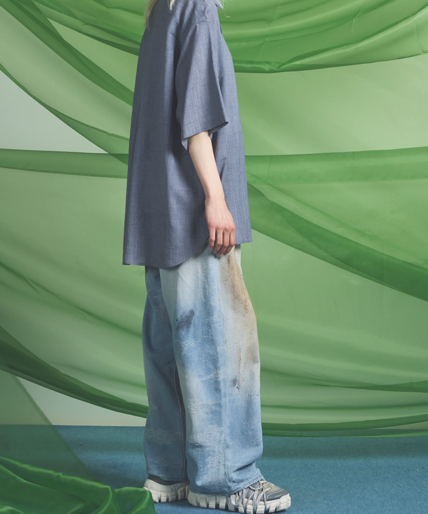 【26SS PRE-ORDER】Linen Mix Slab Side Big Pocket Prime-Wide Pants