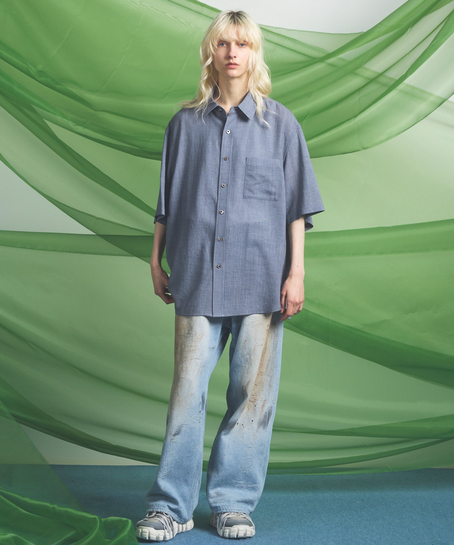 【26SS PRE-ORDER】Linen Mix Slab Side Big Pocket Prime-Wide Pants