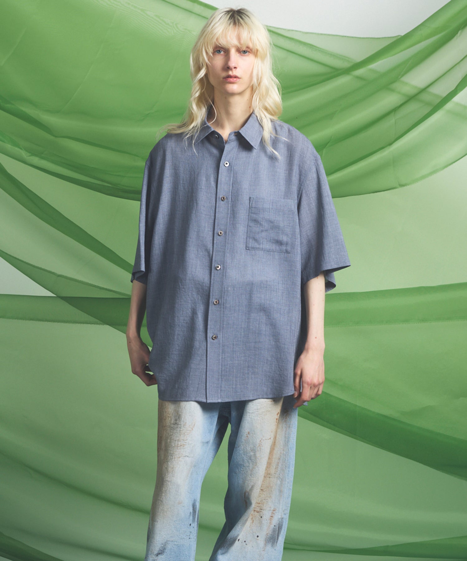 Triacetate Prime-Over Short Sleeve Shirt
