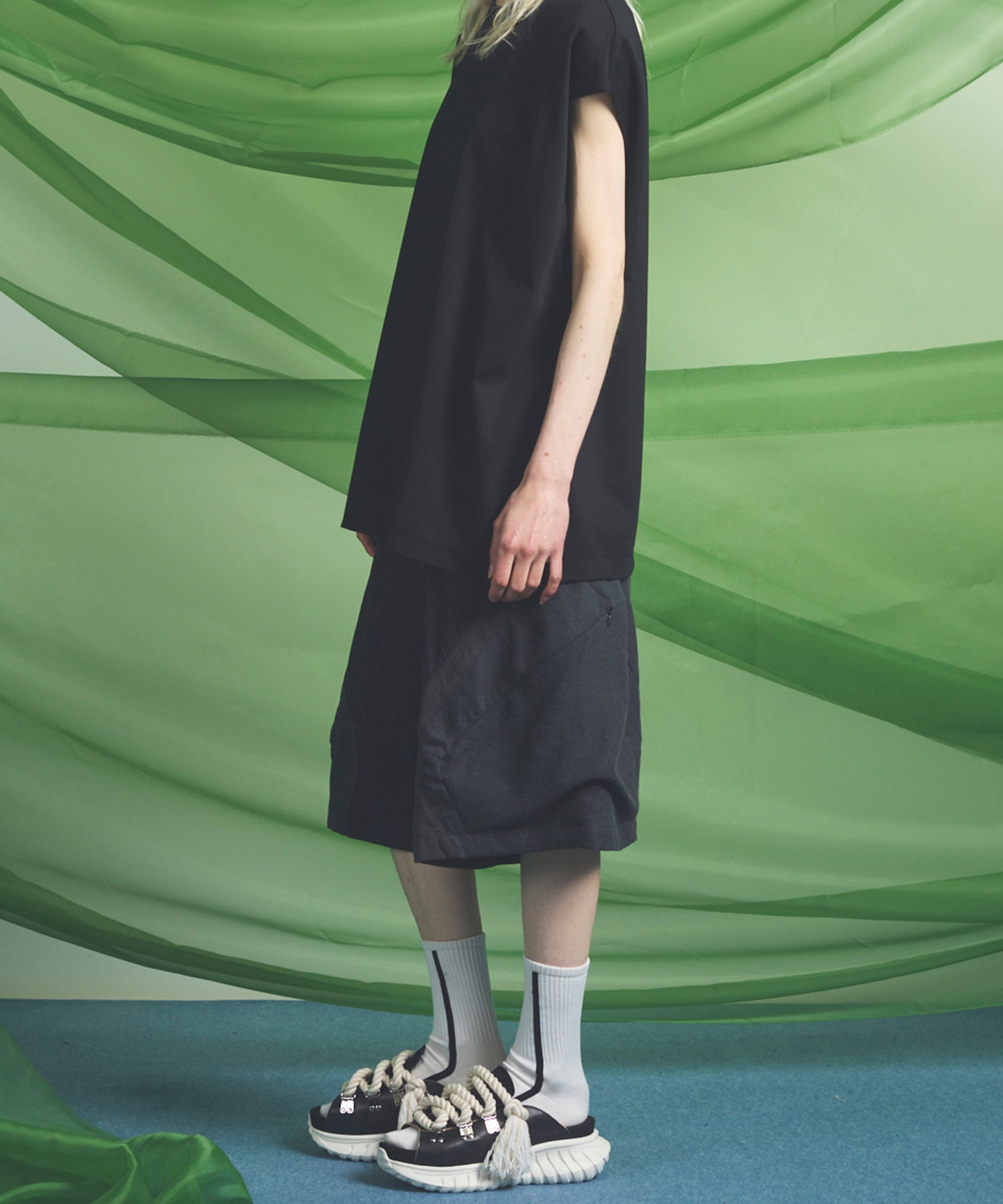 【26SS PRE-ORDER】3D Pocket Curve Switching Prime-Wide One-tuck Shorts
