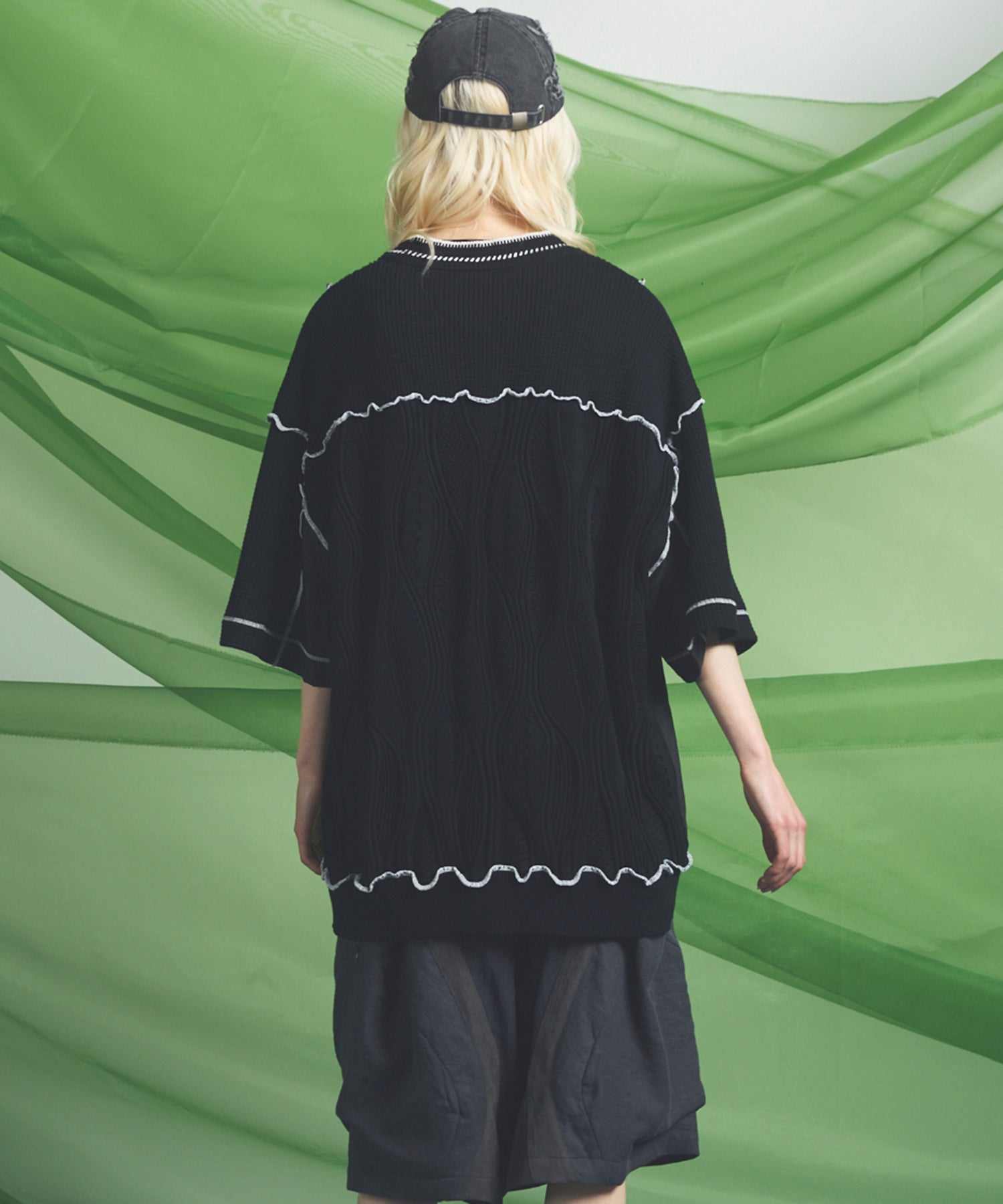 Cotton Bulky Acrylic Blend Prime-Over Gradation Dyeing Knit
