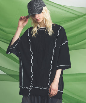 Cotton Bulky Acrylic Blend Prime-Over Gradation Dyeing Knit