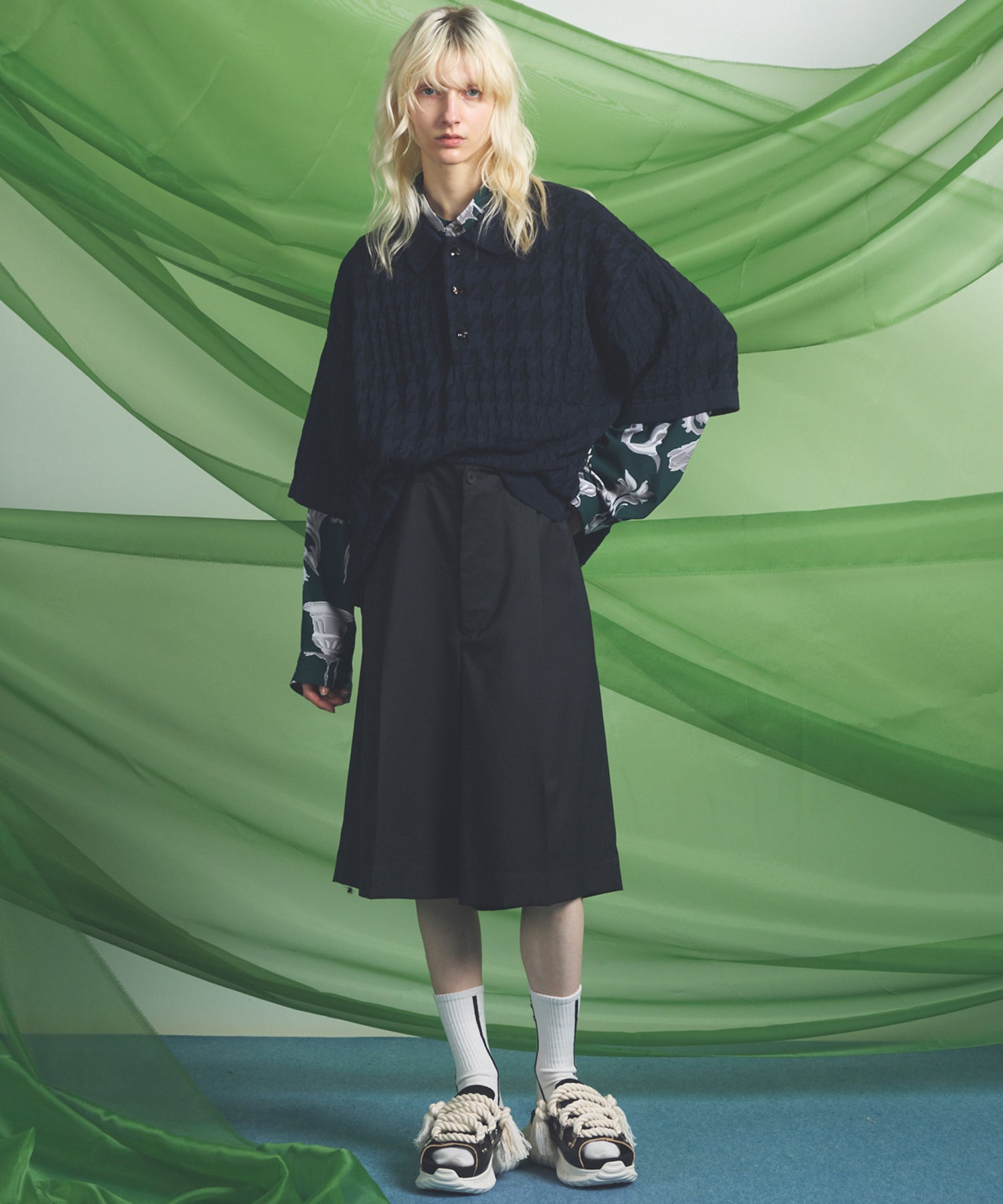 【26SS PRE-ORDER】Linen Mix Slab Side Big Pocket Prime-Wide Pants
