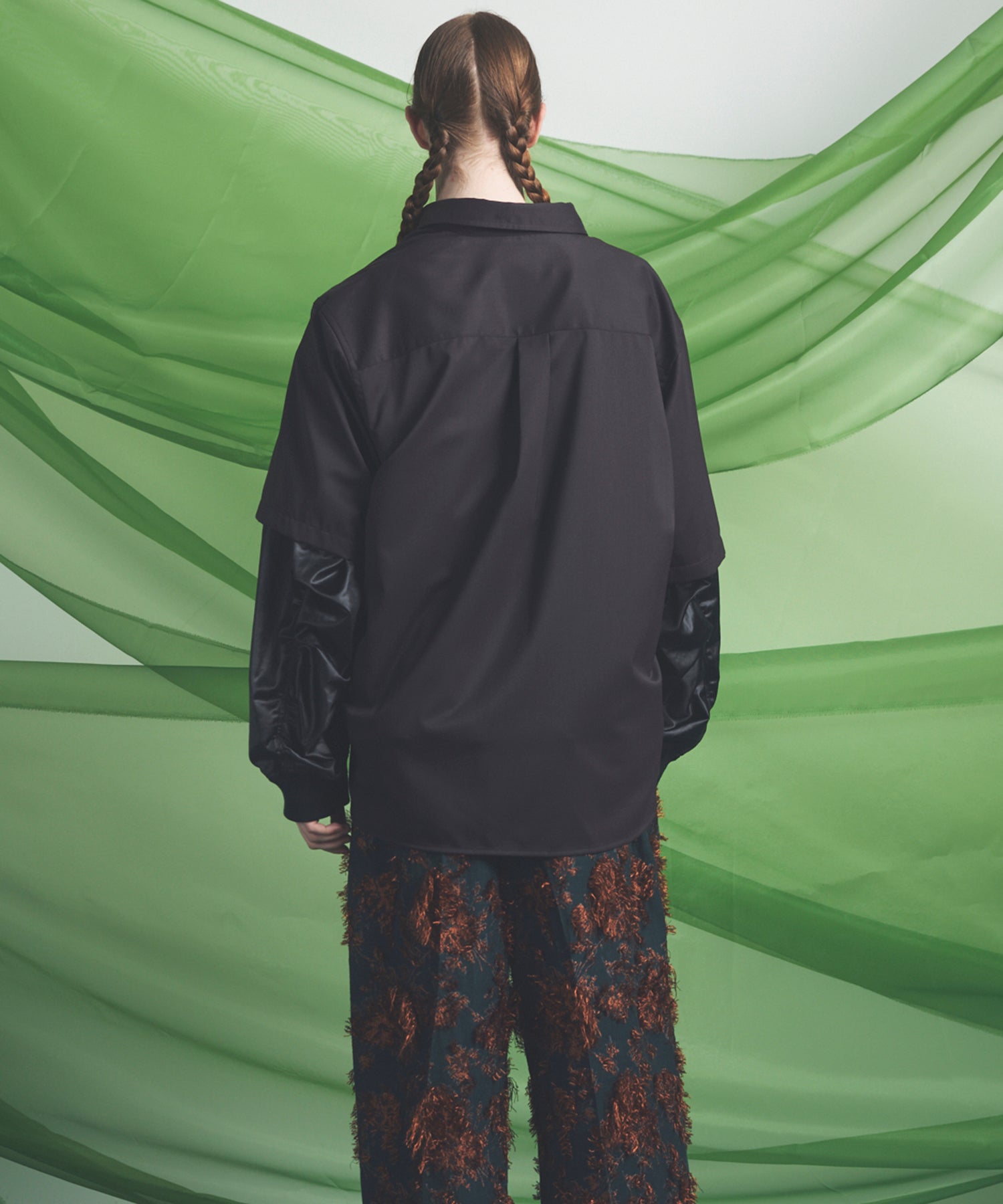 NISHIKAWA KEORI Wool Mix Prime-Over Short Sleeve Shirt